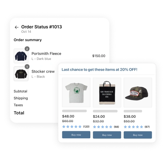 Extend customer value with order status offers